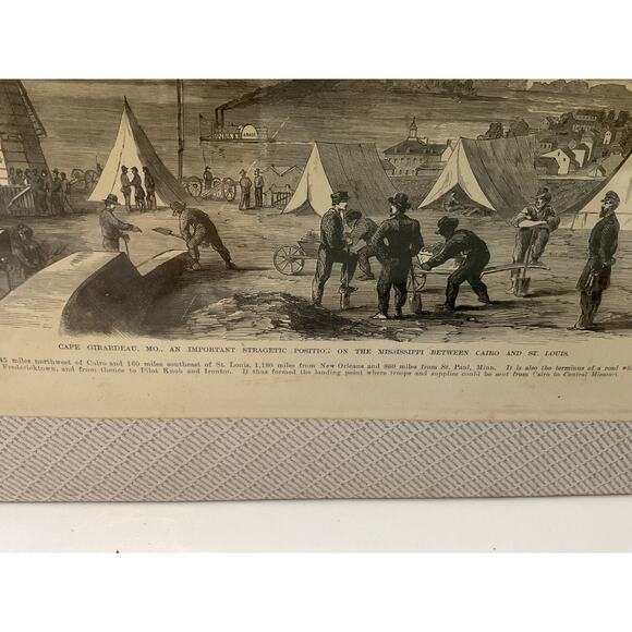 Antique Newspaper Civil War Cape Girardeau Harper Pictorial 1800s Military Rare - Picture 5 of 7